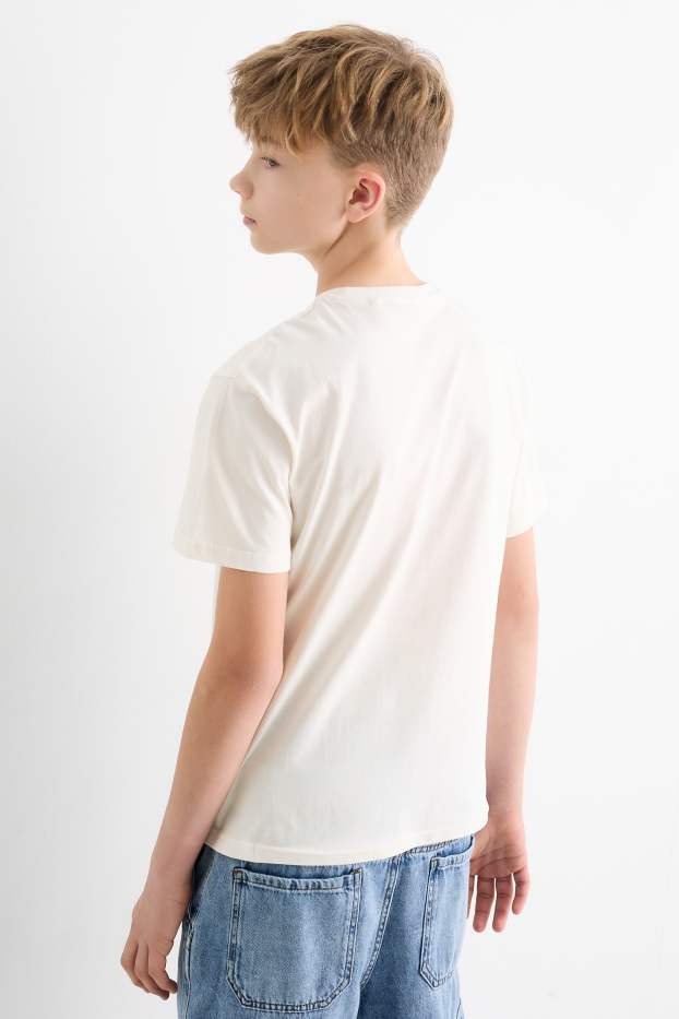 Children Boys - Multipack of 3 - New York basketball - short sleeve T-shirt - light beige