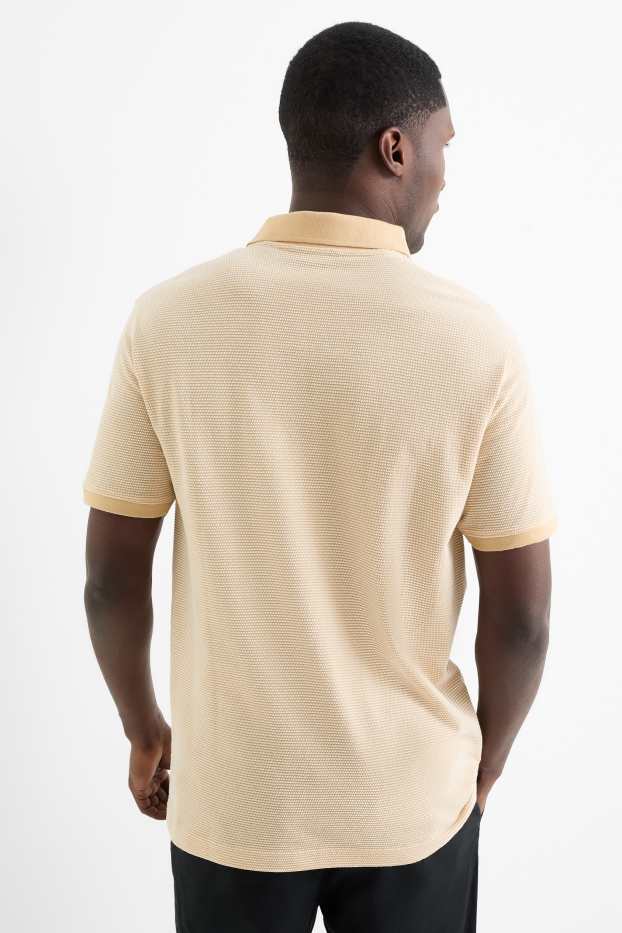 Herren - Poloshirt - Regular Fit - strukturiert - hellorange