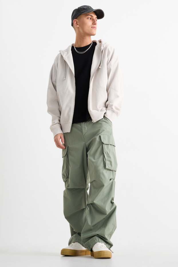 Herren - Cargohose - Relaxed Fit - grün