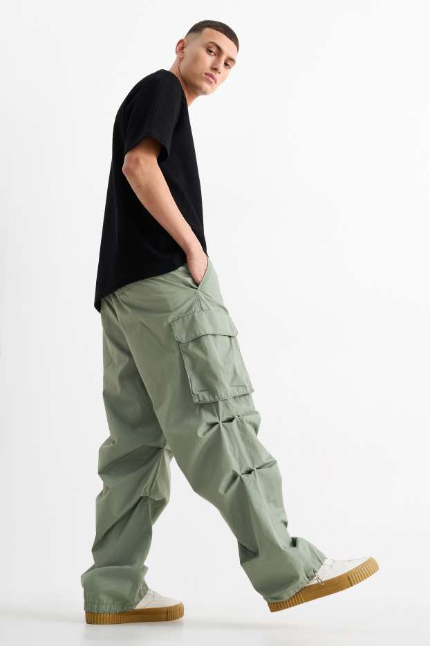 Herren - Cargohose - Relaxed Fit - grün