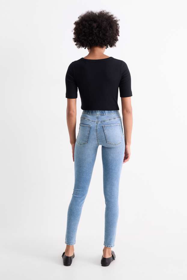 Donna - Confezione da 2 - jeggings - vita media - skinny fit - jeans blu