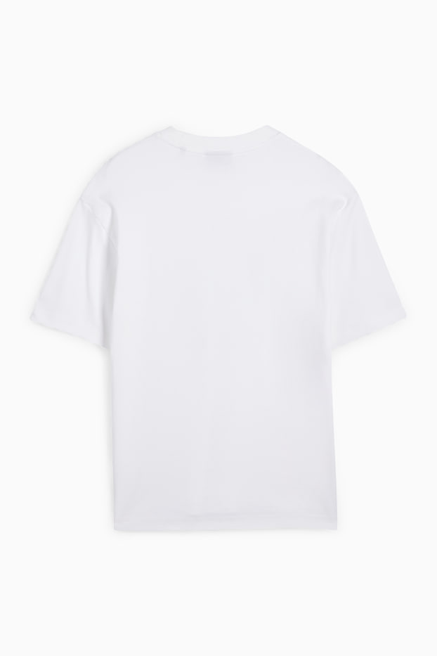 Heren - T-shirt - relaxed fit  - wit