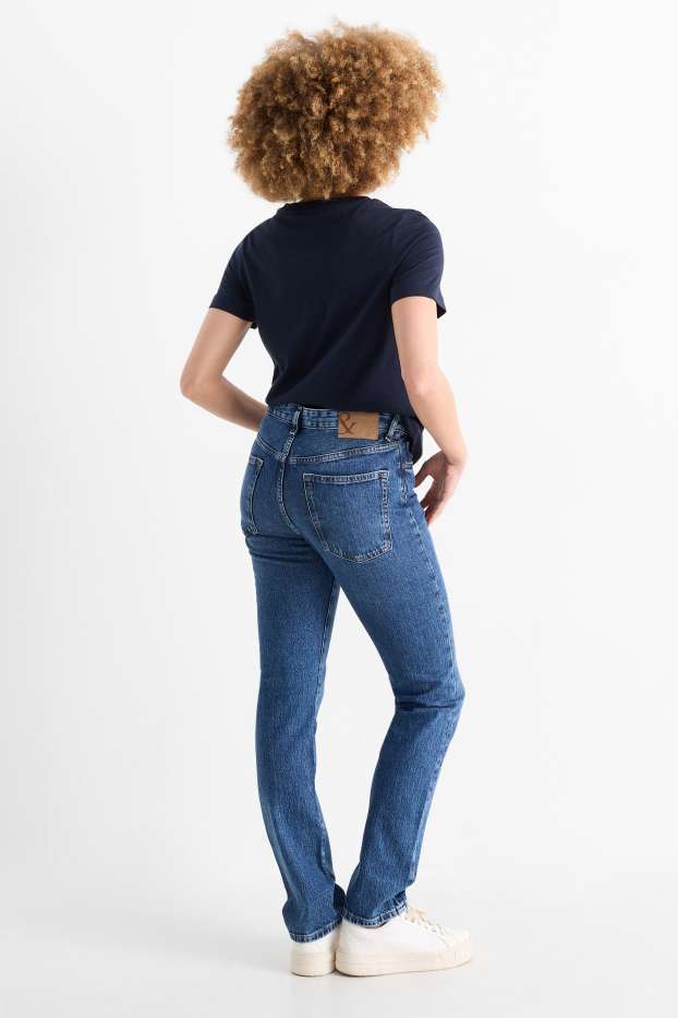 Femmes - Vintage straight jean - mid waist - LYCRA® - jean bleu