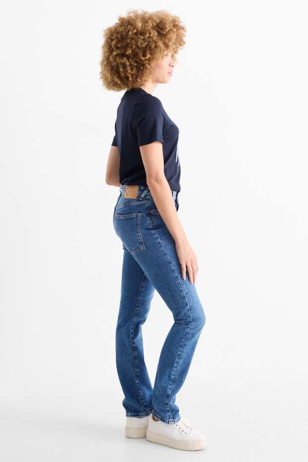Femmes - Vintage straight jean - mid waist - LYCRA® - jean bleu