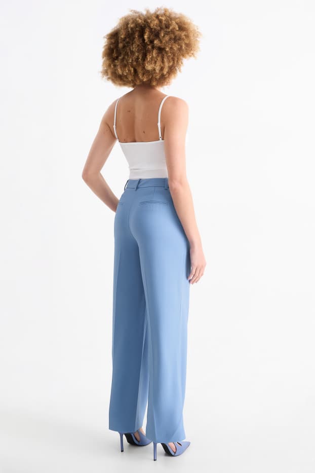 Donna - Pantaloni business - vita alta - tapered fit - blu