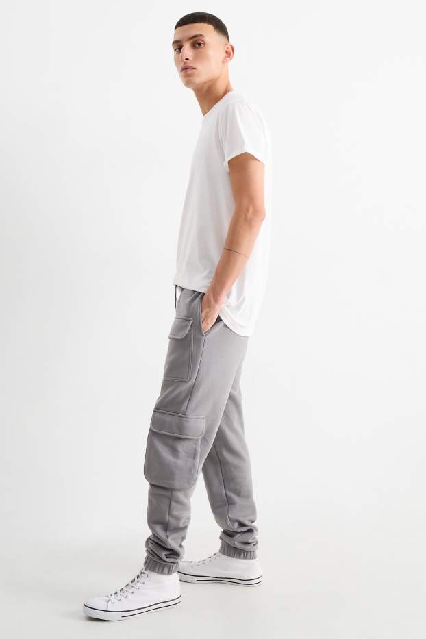 Herren - Cargo-Jogginghose - dunkelgrau