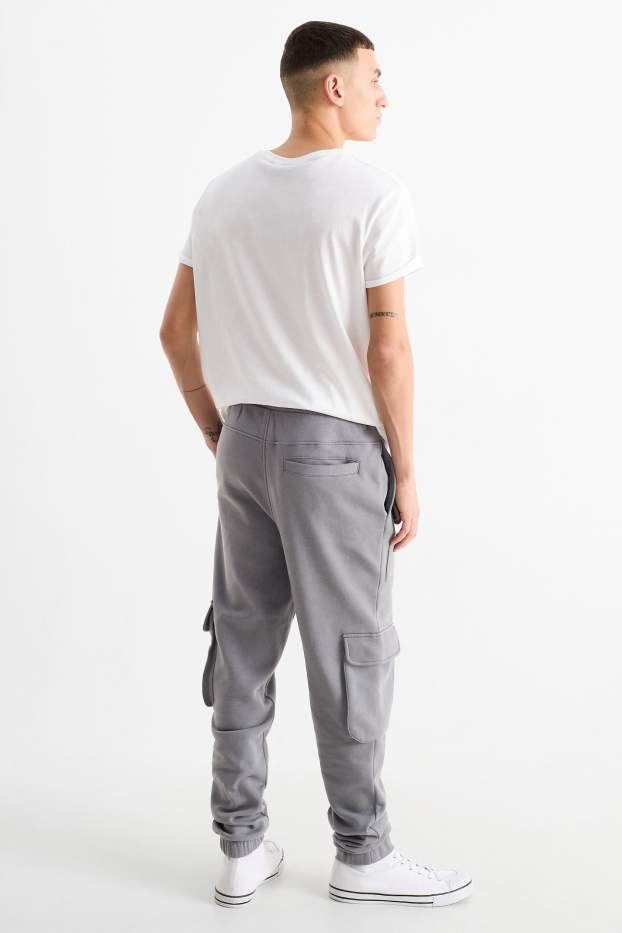 Herren - Cargo-Jogginghose - dunkelgrau