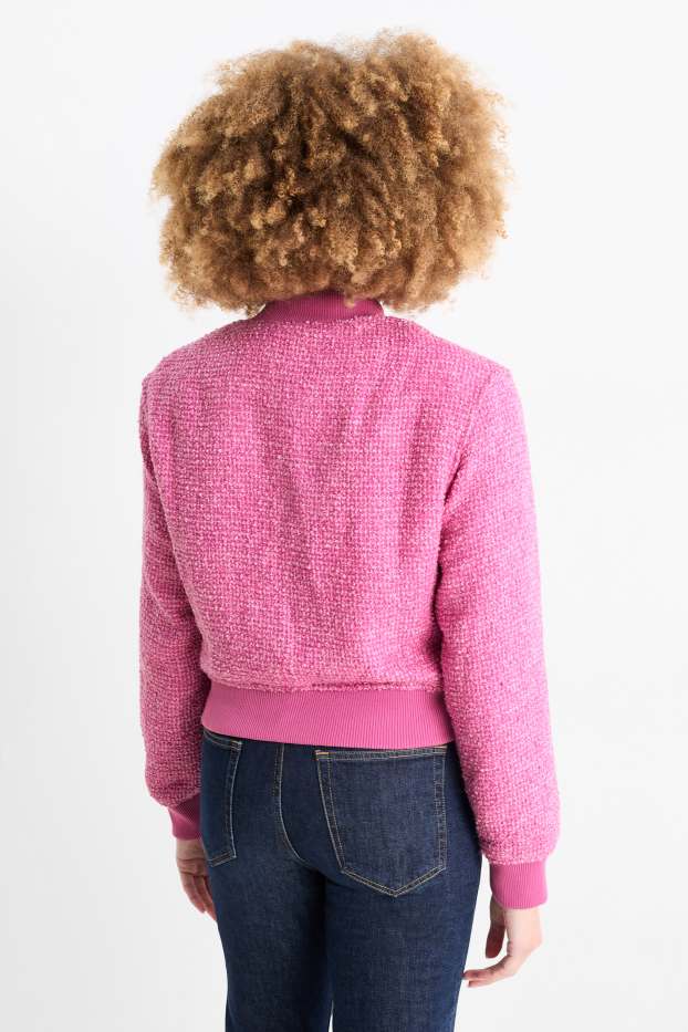 Damen - Bouclé-Blouson - pink