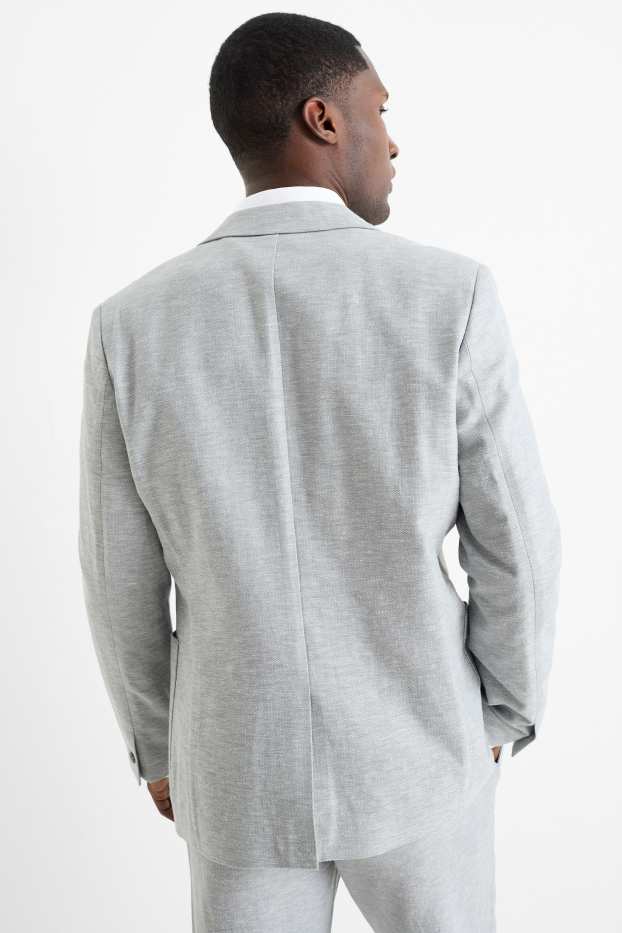 Home - Americana amb component de lli - slim fit - blau clar