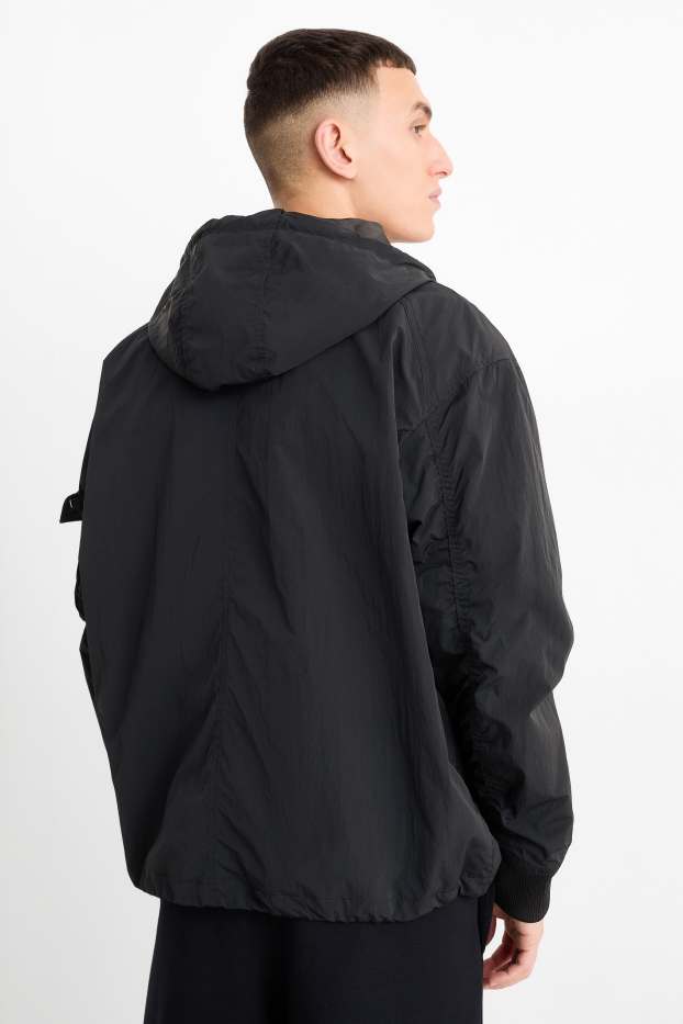 Men - Jacket with hood - black
