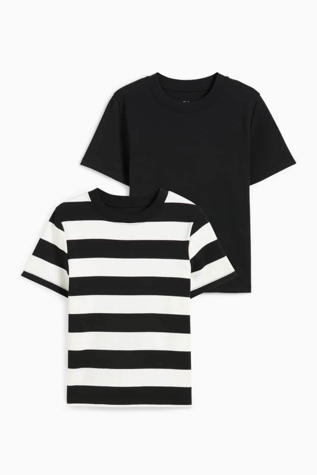 Damen - Multipack 2er - T-Shirt - schwarz / weiß