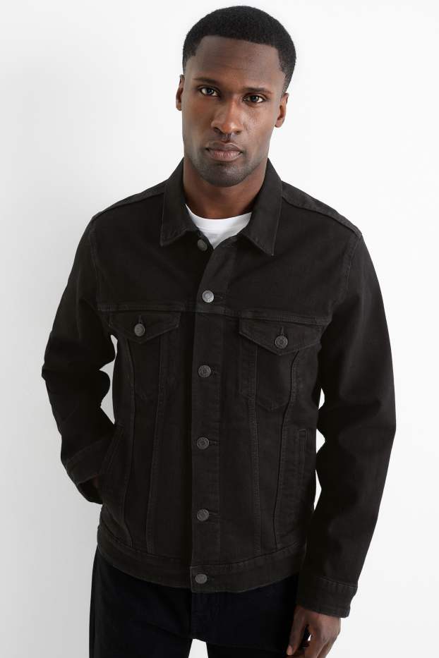 Herren - Jeansjacke - dunkeljeansgrau