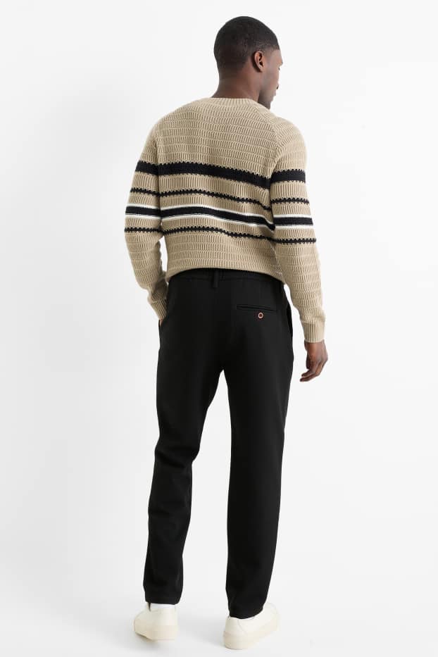 Hommes - Chino - tapered fit - noir