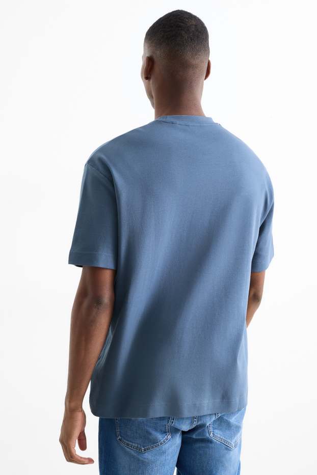 Hommes - T-shirt - regular fit - bleu foncé