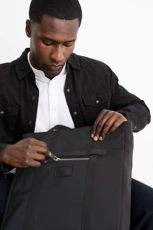 Heren - Grote shopper - zwart