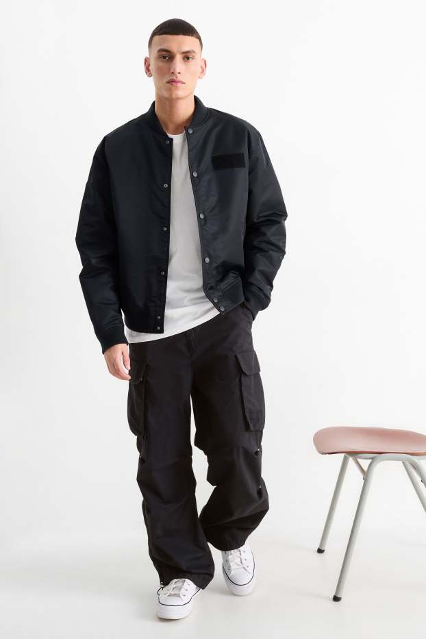 Herren - Cargohose - Relaxed Fit - schwarz