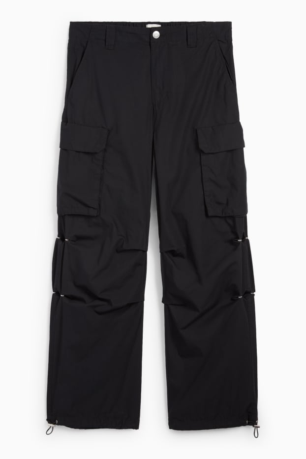 Herren - Cargohose - Relaxed Fit - schwarz