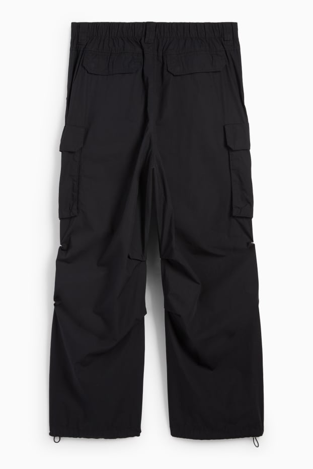 Herren - Cargohose - Relaxed Fit - schwarz