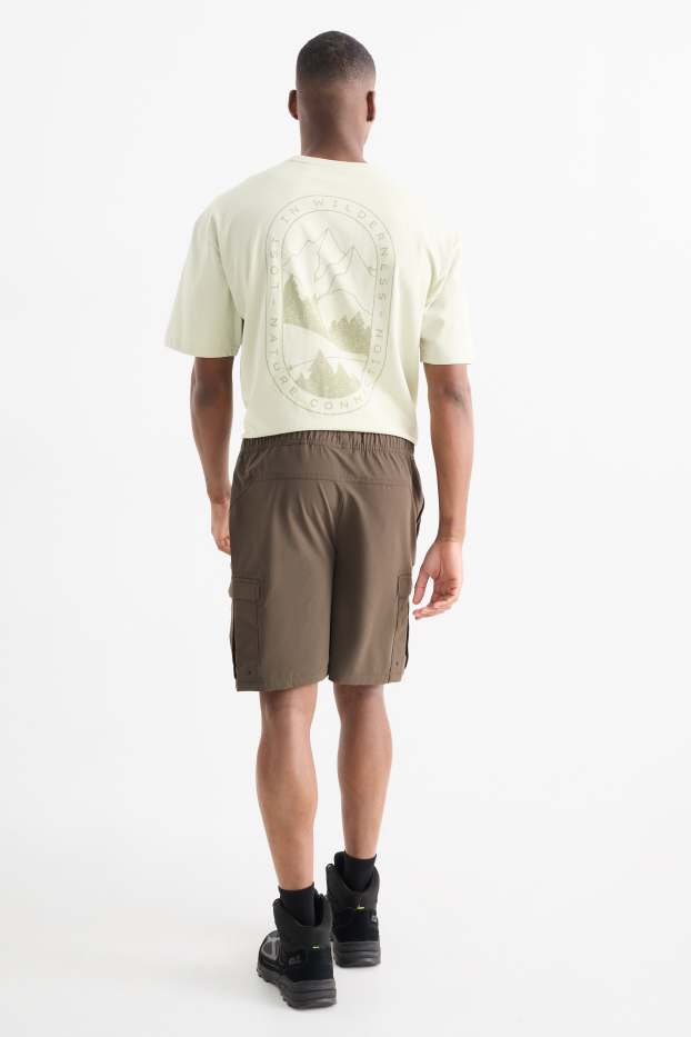 Hommes - Short cargo de sport - marron foncé
