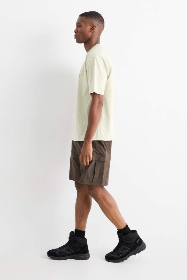 Hommes - Short cargo de sport - marron foncé