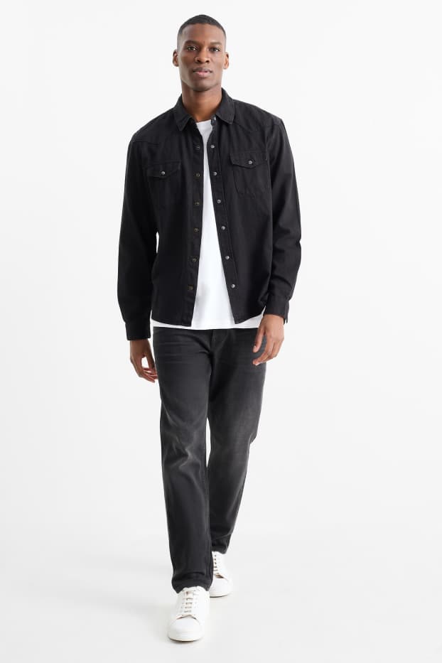 Uomo - Jeans slim tapered - jeans grigio scuro