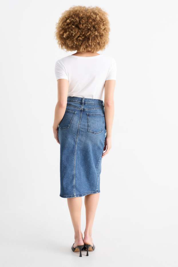 Femei - Fustă de blugi - LYCRA® - denim-albastru