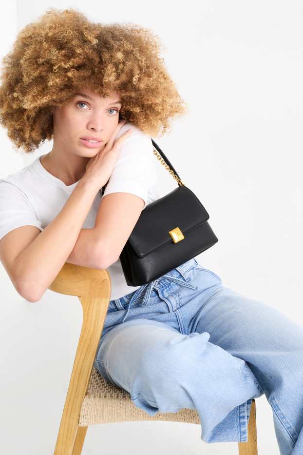 Women - Crossbody bag - faux leather - black