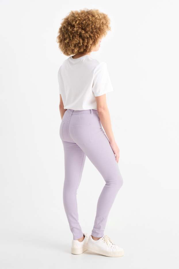 Donna - Jeggings - vita alta - viola chiaro