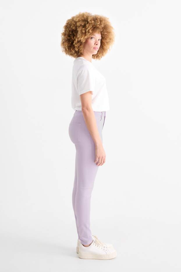 Donna - Jeggings - vita alta - viola chiaro