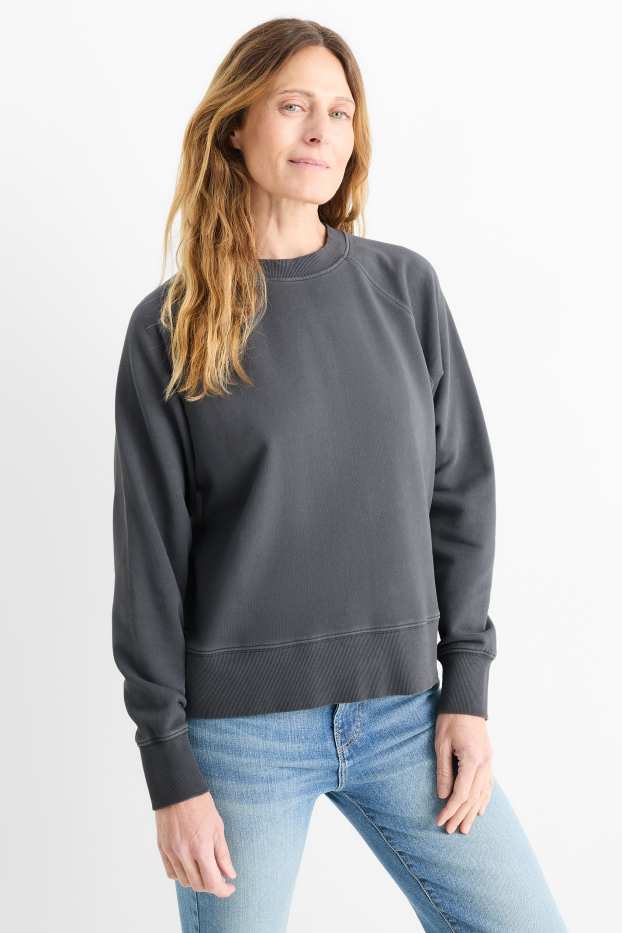 Femmes - Sweat basique - gris foncé