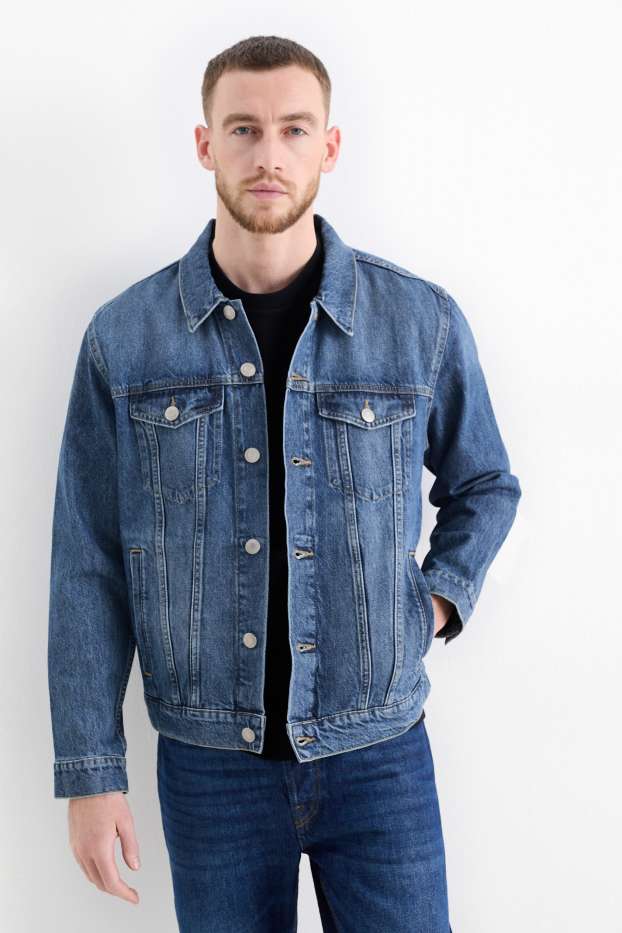 Herren - Jeansjacke - jeansblau