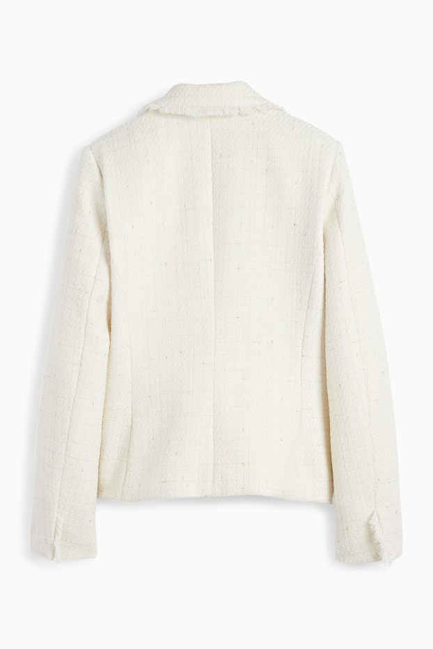 Femmes - Blazer de bureau - cintré - blanc crème