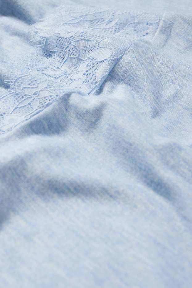 Femmes - Chemise de nuit en viscose - bleu clair
