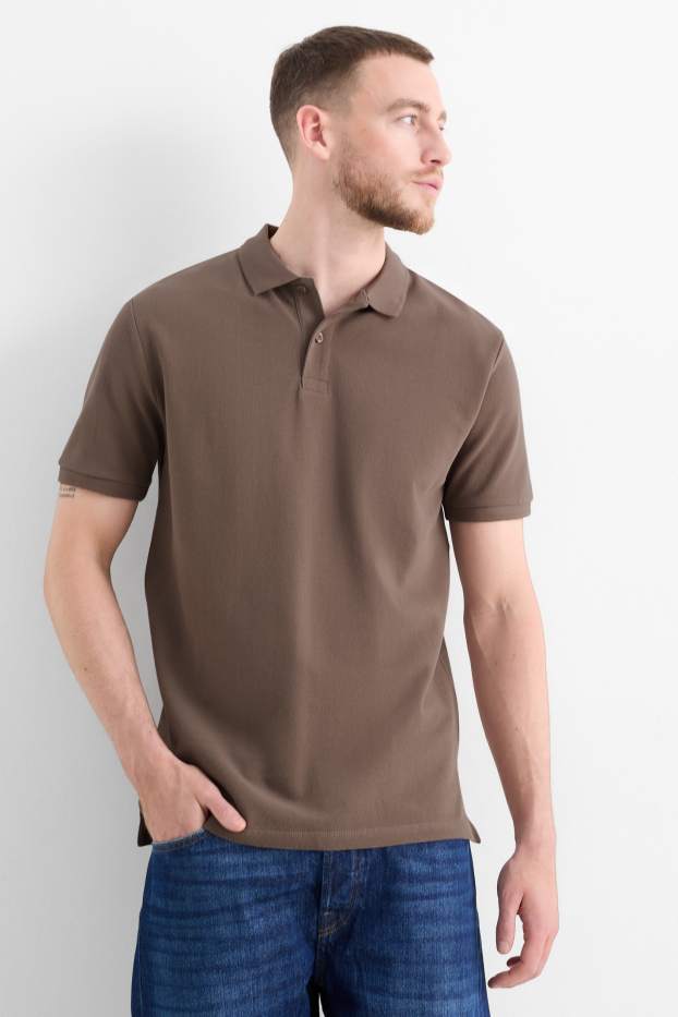 Herren - Poloshirt - hellbraun