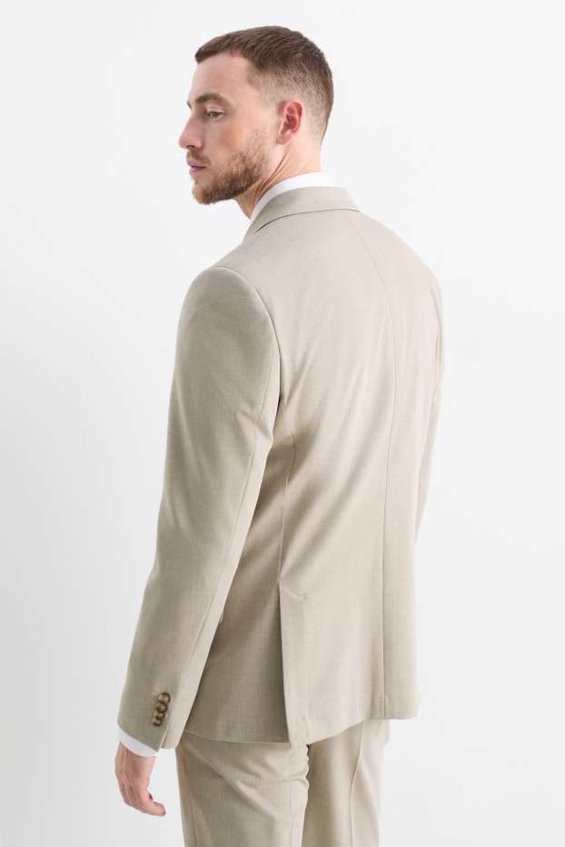 Herren - Baukasten-Sakko - Slim Fit - Stretch - hellbeige