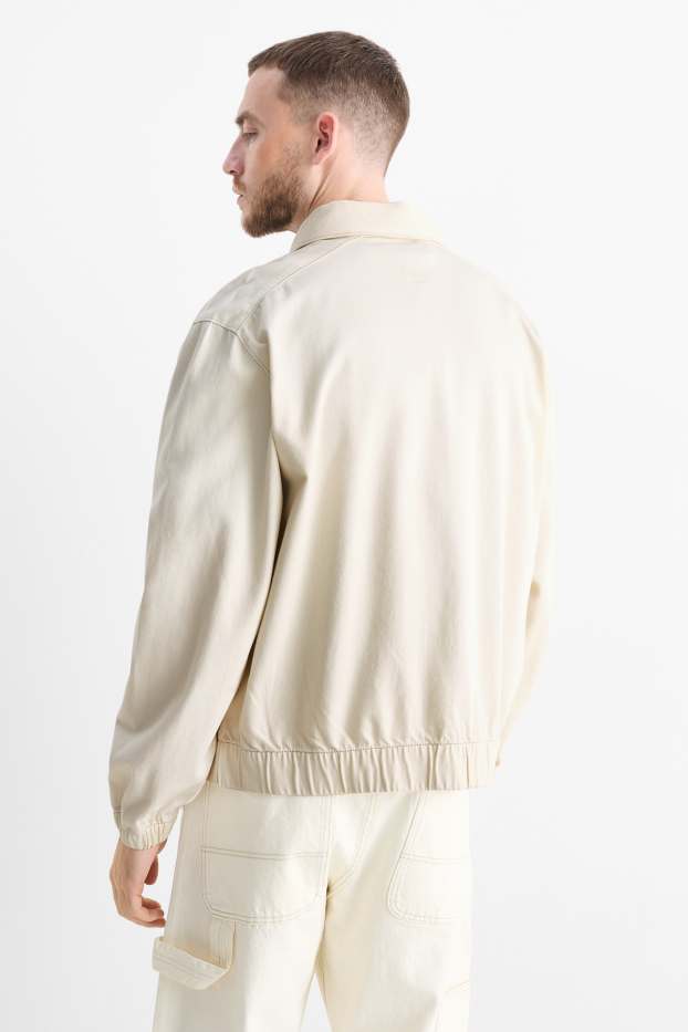 Herren - Jeans-Blouson - cremeweiss