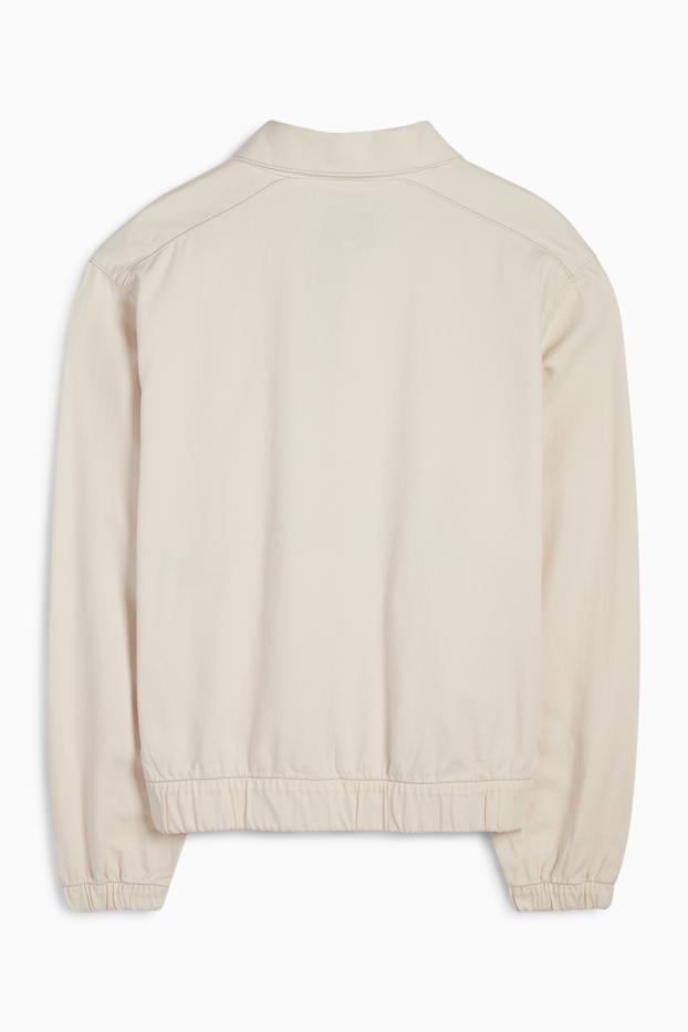 Herren - Jeans-Blouson - cremeweiss