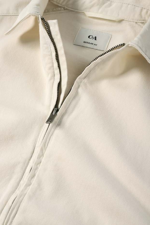 Herren - Jeans-Blouson - cremeweiss