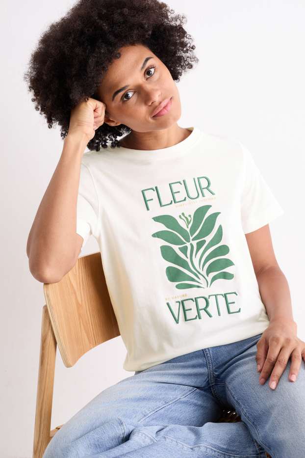 Damen - T-Shirt - weiss