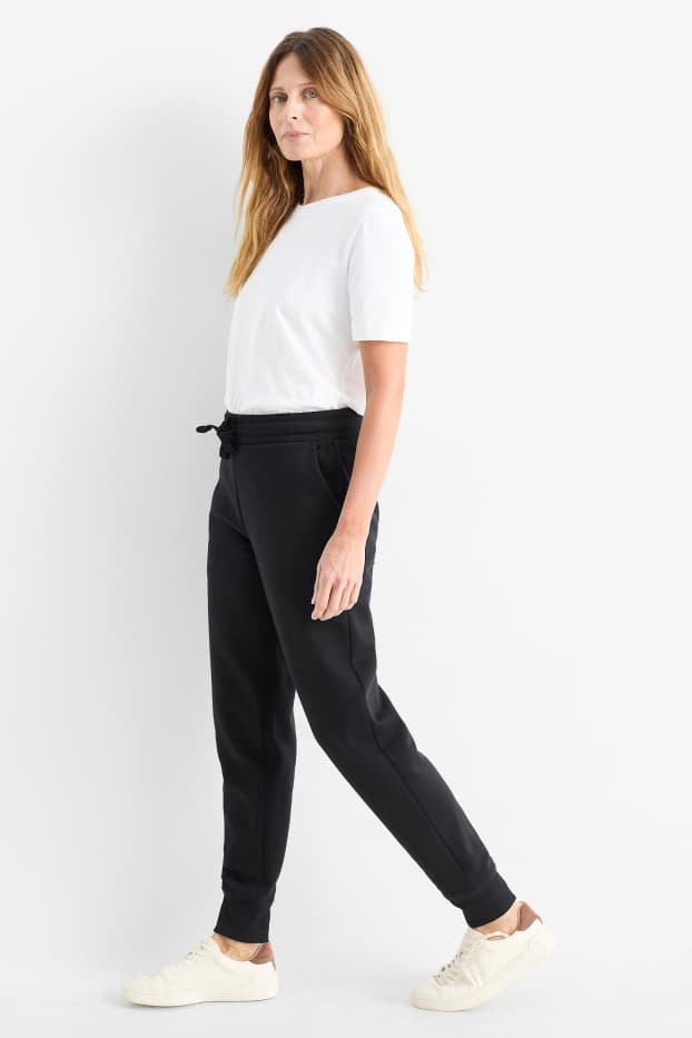 Dona - Pantalons de xandall bàsics - negre