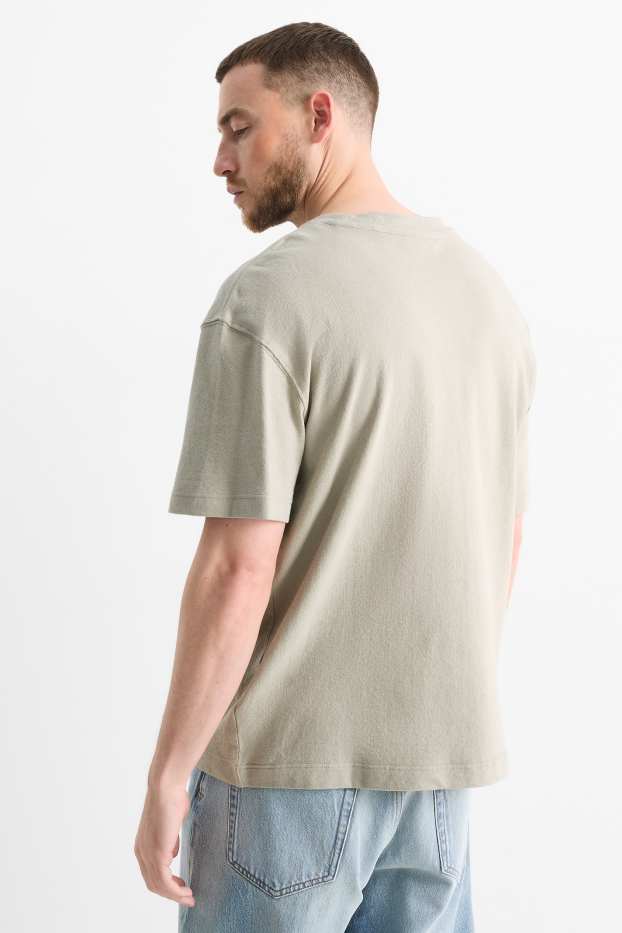 Hommes - T-shirt - relaxed fit - taupe