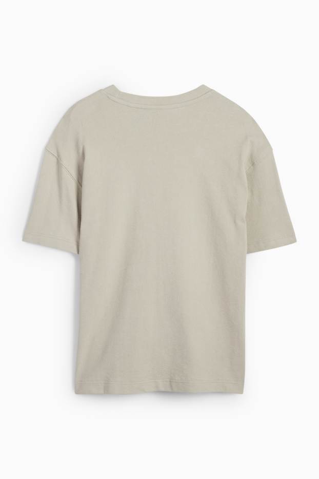 Hommes - T-shirt - relaxed fit - taupe