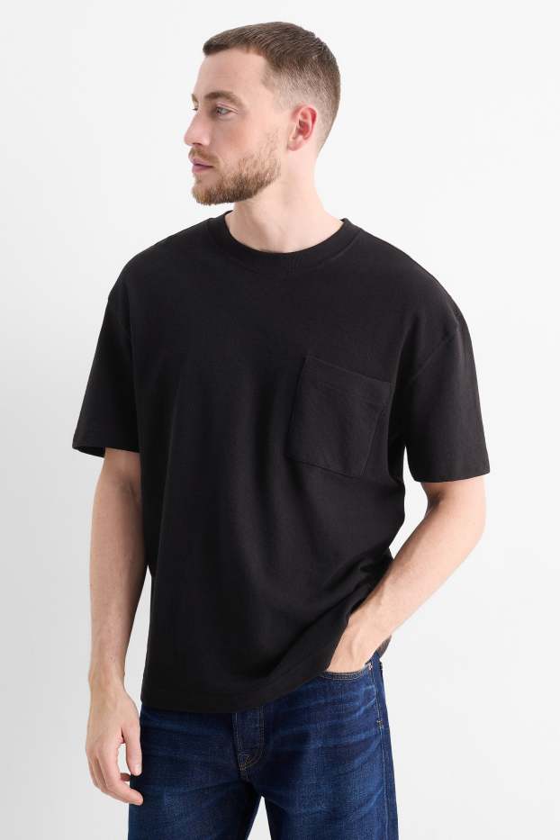 Bărbați - Tricou - relaxed fit - negru