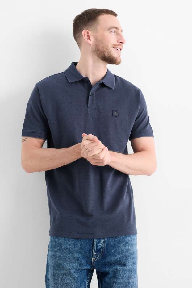 Men - Polo shirt - dark blue