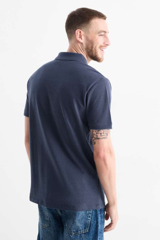 Men - Polo shirt - dark blue