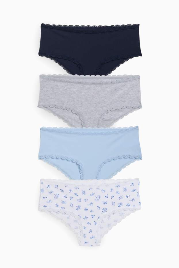 Women - Multipack of 4 - bikinis - light blue