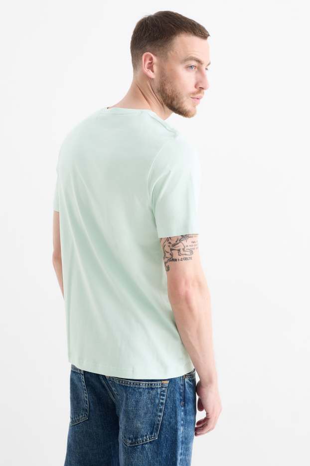 Heren - T-shirt - regular fit - mintgroen