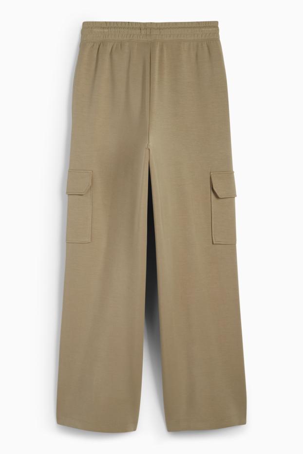 Women - Technical cargo joggers - green