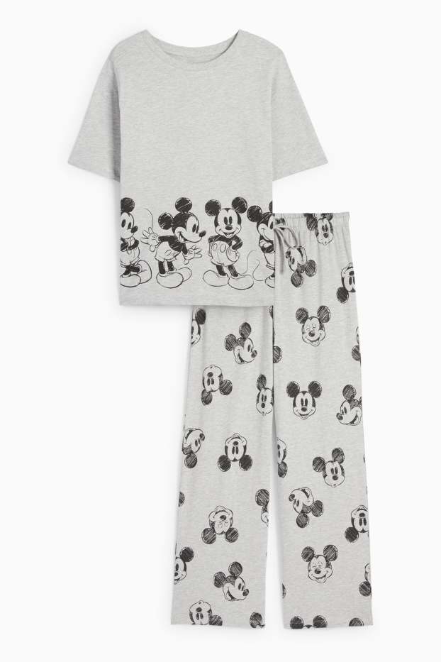 Mujer - Pijama - Mickey Mouse - gris claro jaspeado