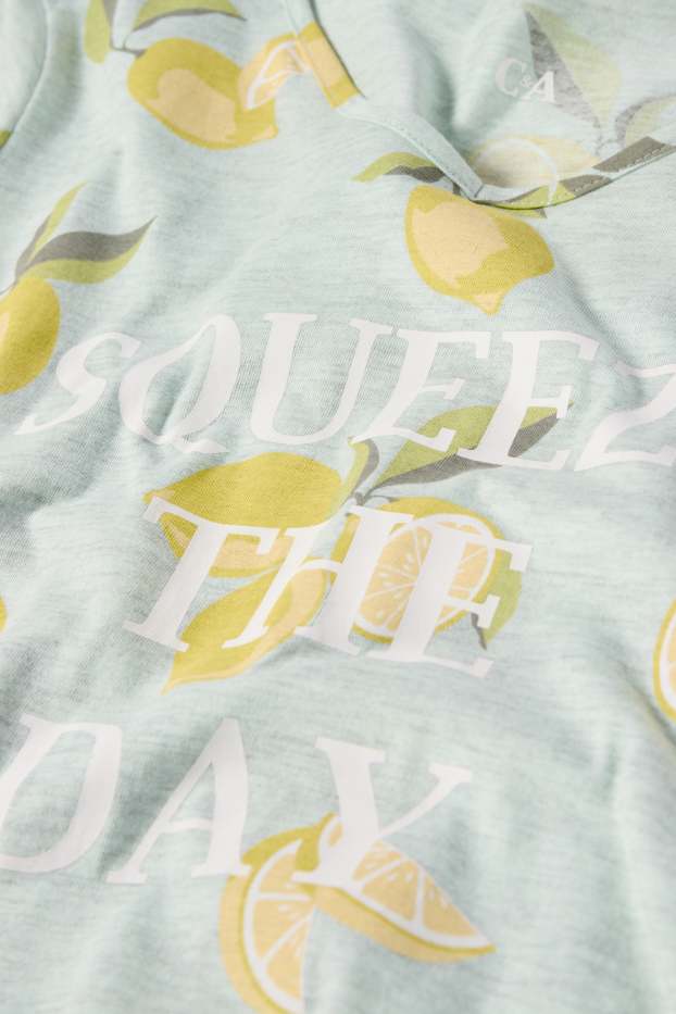Femmes - Chemise de nuit - à motif - vert menthe